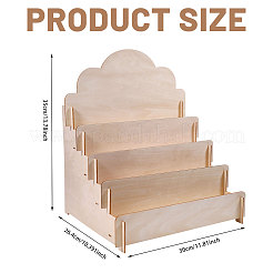 4-stufiger Grußkartenständer aus Holz&nbsp;ODIS-WH0043-229