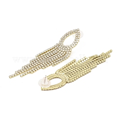 Boucles d'oreilles à pampilles et chaînes en zircone cubique&nbsp;EJEW-P236-10G