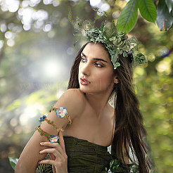 6 шт. 3 стиля полиэстеровых и льняных соломенных шляпных лент с цветочным узором из ротанга AJEW-CN0004-39