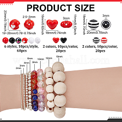 Kits de accesorios para hacer cuentas de diy para el día de San Valentín&nbsp;DIY-PH0035-21