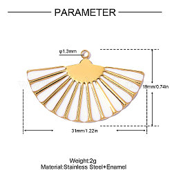 304 Edelstahl-Emaille-Anhänger&nbsp;STAS-OY013-63G