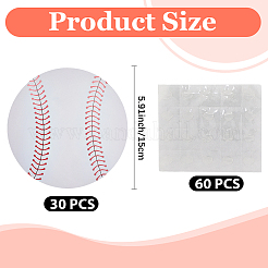 30 tarjeta de béisbol de papel para decoraciones de fiestas.&nbsp;AJEW-CP0010-48
