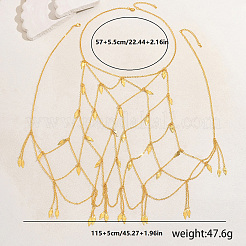 Элегантный железный геометрический лист кисточка грудь тело цепь NN0780