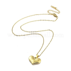 Colliers avec pendentif en forme de cœur en acier inoxydable 304&nbsp;NJEW-G083-01A-G