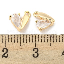 Латунь стекло кулоны KK-L211-014G-02