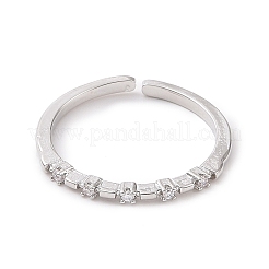 Тонкое открытое кольцо-манжета из прозрачного кубического циркония&nbsp;RJEW-H127-36P