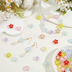 180шт 9-цветные прозрачные акриловые бусины&nbsp;TACR-PA0001-07