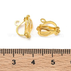 Fornituras de pendientes de clip de latón&nbsp;KK-G557-34G