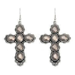 Серьги-подвески из сплава стекла для женщин&nbsp;LS-EJEW-U053-03AS-01