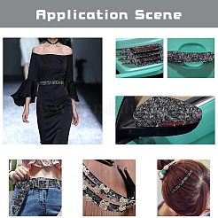 Блестящая смола исправления горный хрусталь (клей-расплав на спине) AJEW-WH0120-60C