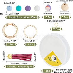 Kit de fabrication de porte-clés à breloques et de bracelets à faire soi-même&nbsp;DIY-CA0004-51