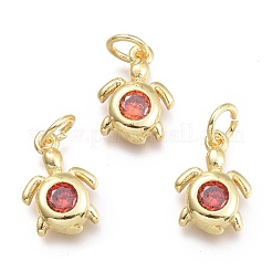 Латунные микро проложить кубического циркония подвески KK-P187-12-G