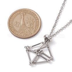 201 ожерелье с подвеской в виде клетки с кристаллами NJEW-JN04765-01