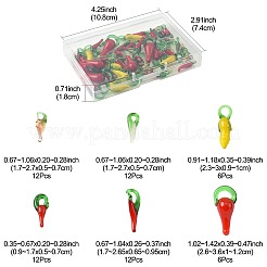 60 шт. 6 стиля подвески ручной работы в технике лэмпворк на осеннюю тематику LAMP-FS0001-48