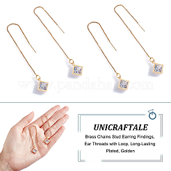 16 paio di orecchini a bottone con catene in ottone&nbsp;KK-UN0001-45