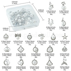 20шт 20 стильные подвески из сплава с кристаллами и стразами ALRI-YW0001-14