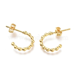 Серьги-полукольца из нержавеющей стали 304&nbsp;EJEW-H100-12G