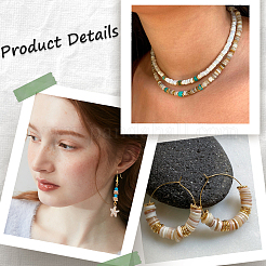 200 шт. бусины из пресноводных ракушек BSHE-SC0001-12