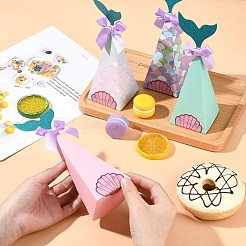 20 шт. 4-х цветная коробка для свечей в форме хвоста русалки&nbsp;CON-CJ0001-22