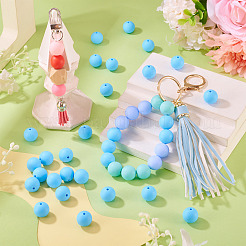 50pcs perles de silicone écologiques de qualité alimentaire&nbsp;SIL-TA0002-89I