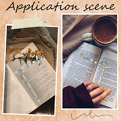 10 шт. 5 стиля закладки из сплава в тибетском стиле с цветочным узором FIND-SC0009-02