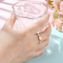 Anelli con perle d'acqua dolce naturali e perline in acciaio inossidabile 304&nbsp;RJEW-FS00001-20