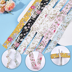 2 Set mit 2 verschiedenen Polyesterbändern mit Blumenmuster&nbsp;OCOR-CY0004-52
