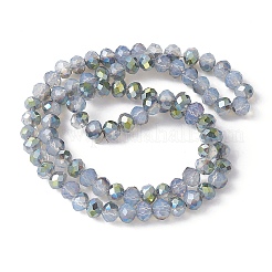 Chapelets de perles en verre transparent électrolytique&nbsp;EGLA-YW0001-64A