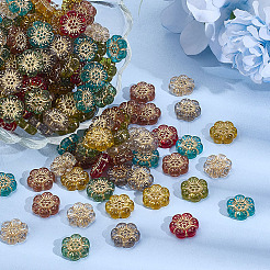 160шт 8 цвета прозрачные акриловые бусины TACR-ME0001-04