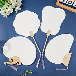 4 шт. 4 стиля бумажных вееров AJEW-GF0011-45A