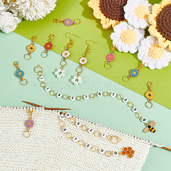 DIY-Strickwerkzeug-Sets mit Bienen- und Gänseblümchenmotiv&nbsp;HJEW-UN00027