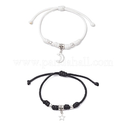 2 pz braccialetti con ciondoli in lega e ottone per donne e uomini&nbsp;BJEW-JB11287