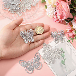 18 шт. 3 стиля аппликации из стразов в виде бабочек с горячей фиксацией DIY-CA0007-62