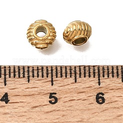 304ステンレススチールビーズ  イオンプレーティング（ip）  ロンデル  18KGP本金メッキ  6.5x4.5mm  穴：2mm&nbsp;STAS-L315-063A-G
