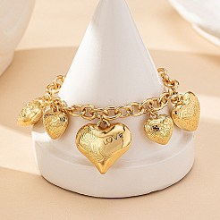 Сплав шарм браслеты BJEW-S180-01G