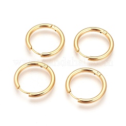 Pendientes de aro de acero inoxidable 304 con revestimiento iónico (IP)&nbsp;EJEW-P177-G-15