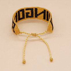 Браслеты из плетеных бусин из стеклянных бус для женщин и мужчин HA3272