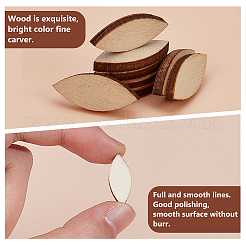 100шт конский глаз необработанный деревянный WOOD-WH0124-122B