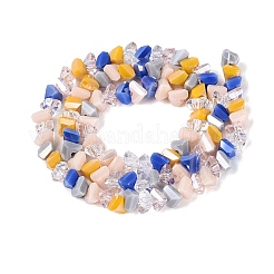 Brins de perles de verre électroplaquées de styles variés&nbsp;EGLA-Q135-03A-C05