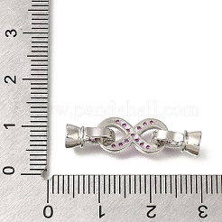 Стойка покрытие бесконечность латунь микро паве кубический цирконий складные застежки KK-F883-20P