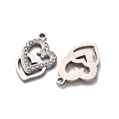 Подвески из нержавеющей стали 304 со стразами из глины STAS-P406-17J-P