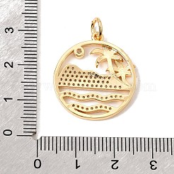 Latón micro pavimenta claro colgantes de circonio cúbico&nbsp;CU-CBA6344-02G