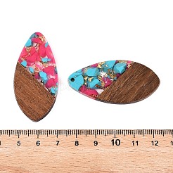 Подвески из прозрачной смолы и ореха&nbsp;RESI-T057-05K