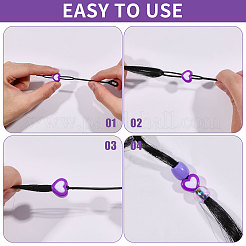 2 borsa 2 stili di perline per capelli in resina per strumento per intrecciare i capelli&nbsp;DIY-CA0008-38B