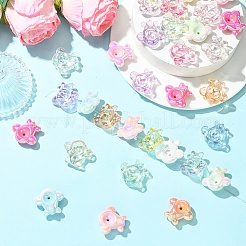 20 шт. 2 стиля светящихся УФ-покрытий непрозрачных акриловых бусин&nbsp;MACR-YW0004-73