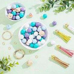 Kit de fabrication de porte-clés à breloques et de bracelets à faire soi-même&nbsp;DIY-CA0004-51