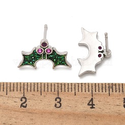 Латунные микро проложить серьги стержня кубического циркония&nbsp;EJEW-Q015-08P