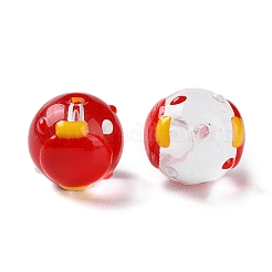 Прозрачные стеклянные эмалированные бусины в китайском стиле&nbsp;GLAA-G107-05B