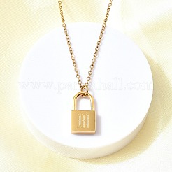 Collares colgantes de cadena rolo de acero inoxidable 304&nbsp;NJEW-S444-01G-13