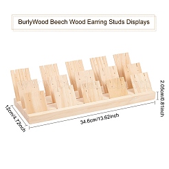 Espositori per orecchini in legno di faggio. espositore per gioielli&nbsp;EDIS-WH0006-02